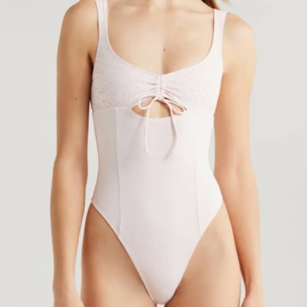 Maeve Eyelet One-Piece Swimsuit – Size S (PacSun)